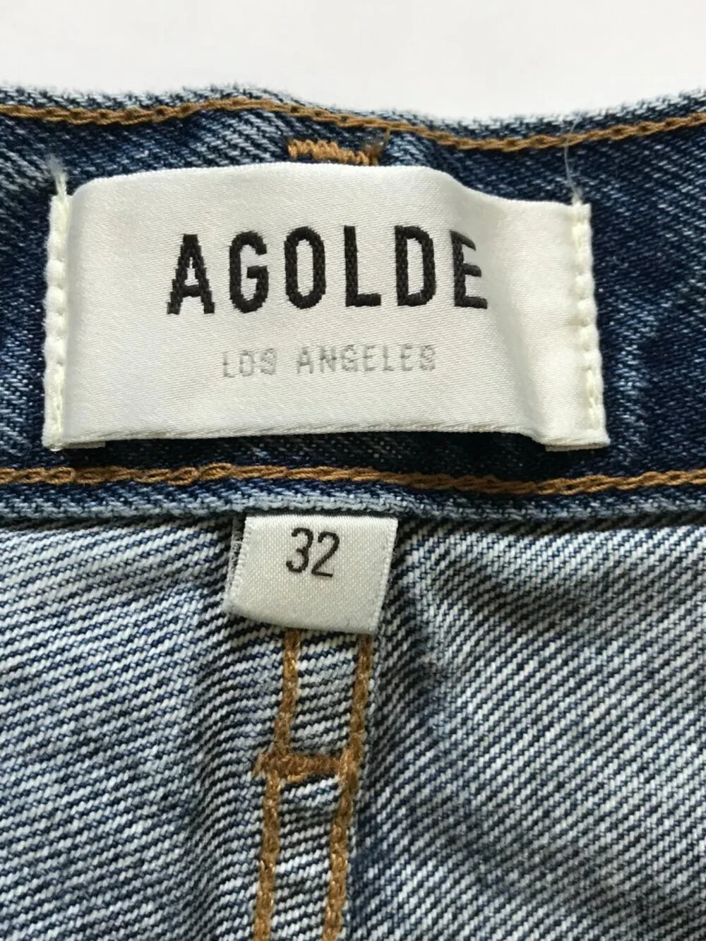 NWT Agolde Dee Vintage High Rise Cut Off Denim Jean Shorts Womens 32 Blue NEW